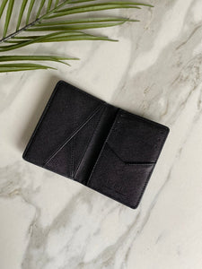 BLACK folding card holder wallet, Compact Pocket organiser