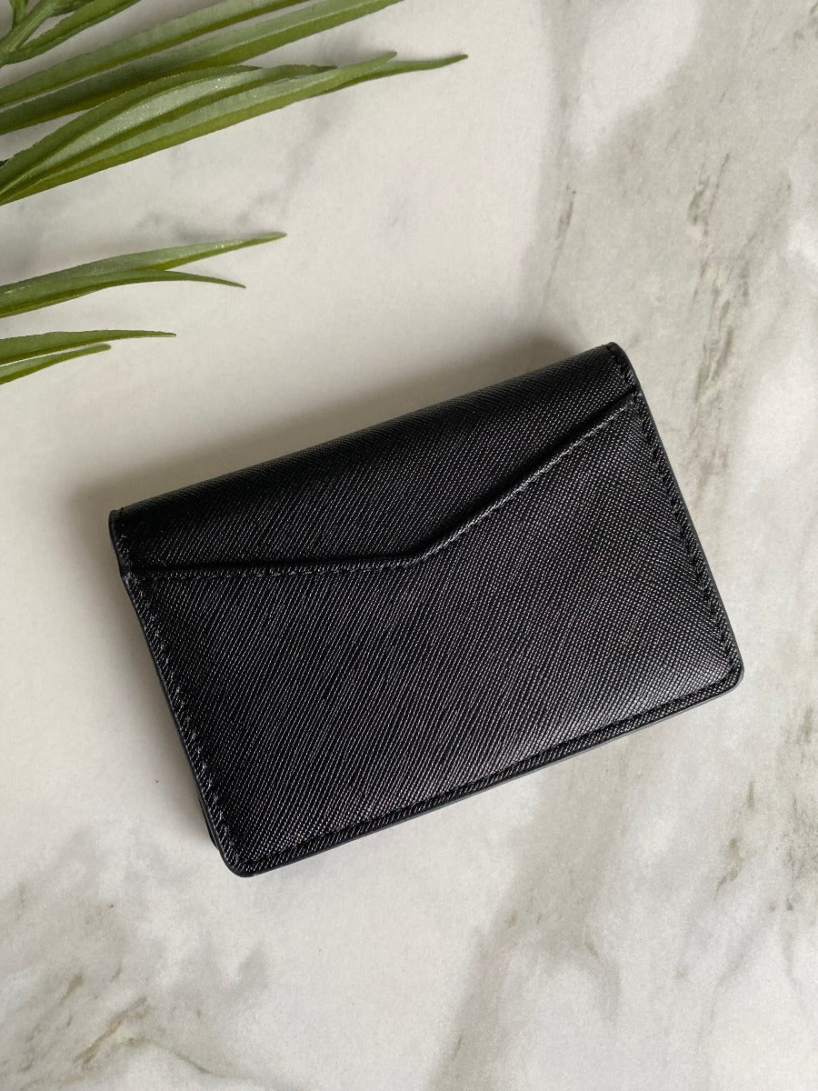 BLACK folding card holder wallet, Compact Pocket organiser