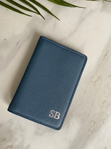 Saffiano Leather Cardholder With Zip. Personalised Monogrammed 