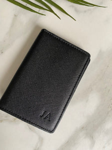 BLACK folding card holder wallet, Compact Pocket organiser