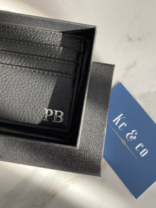 REAL PEBBLE LEATHER 6 SLOT CARD HOLDER