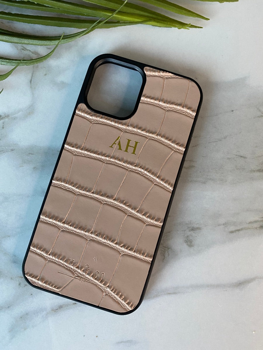 Personalised Leather iPhone 12 Pro Case